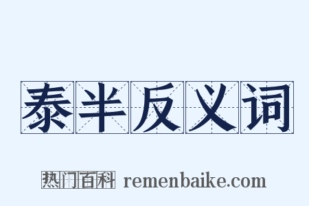 泰半反义词是什么意思的图片